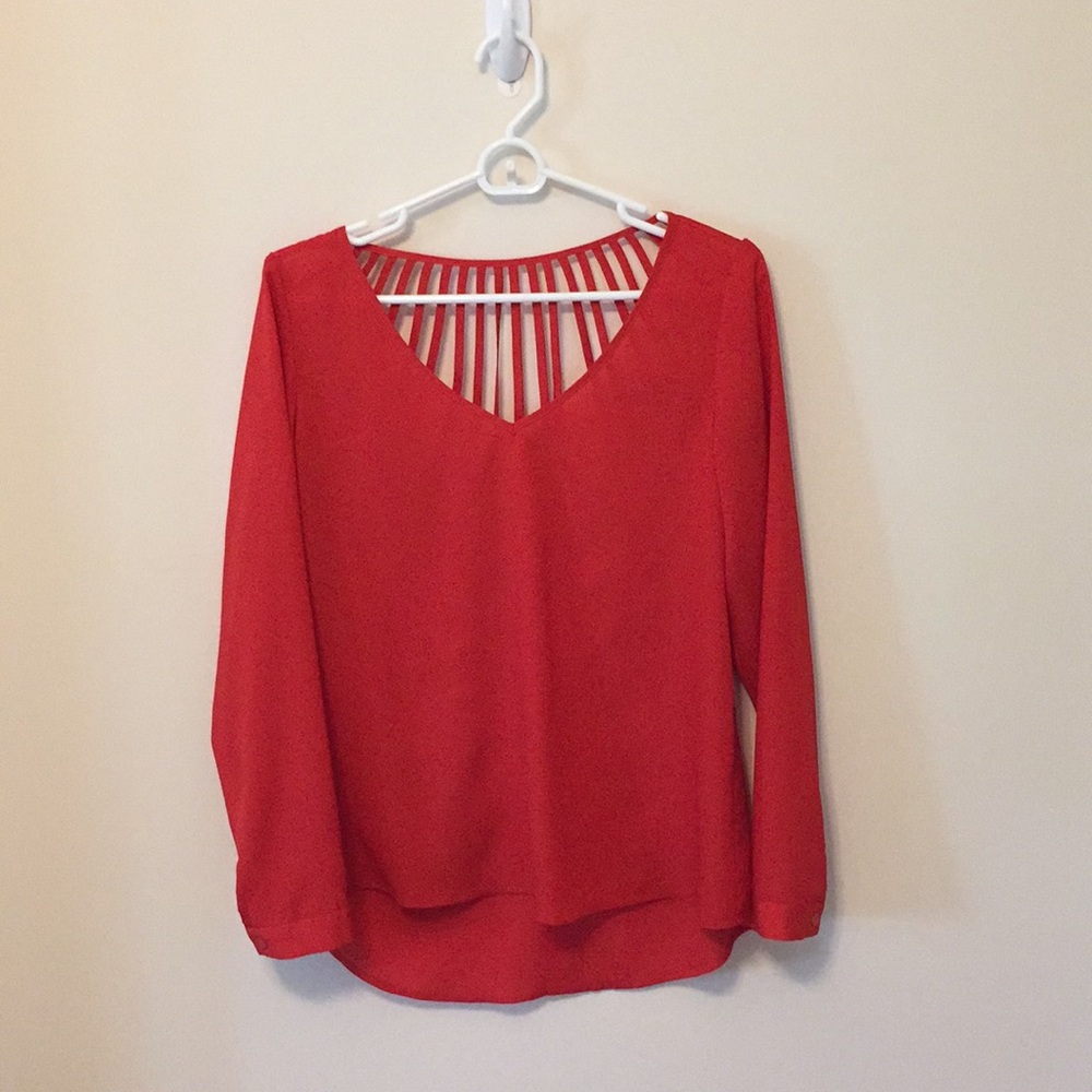 High low polyester blouse